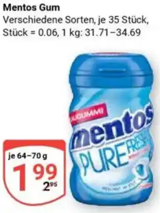 Globus Mentos Gum Angebot