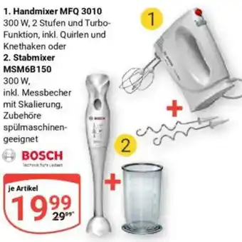Globus BOSCH Handmixer MFQ 3010 Angebot