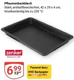 Globus Zenker Pflaumenbackblech Angebot
