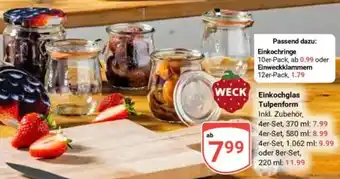 Globus WECK Einkochglas Tulpenform Angebot