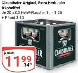 Globus Clausthaler Original, Extra Herb oder Akoholfrei Angebot