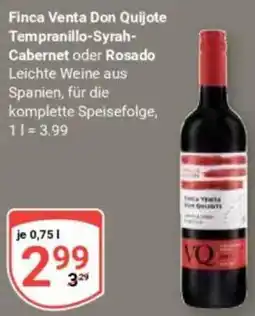 Globus Finca Venta Don Quijote Tempranillo-Syrah Cabernet oder Rosado Angebot