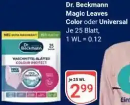 Globus Dr. Beckmann Magic Leaves Color oder Universal Angebot