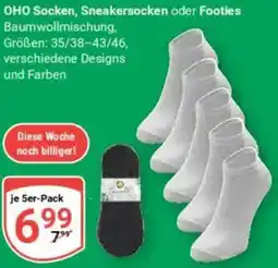 Globus OHO Socken, Sneakersocken oder Footies Angebot