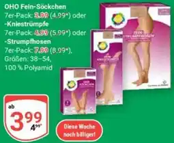Globus OHO Fein-Söckchen oder Kniestrümpfe Angebot