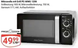 Globus PROFI COOK Mikrowelle mit Grill PC-MWG 1208 Angebot