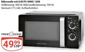 Globus PROFI COOK Mikrowelle mit Grill PC-MWG 1208 Angebot