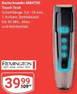 Globus REMINGTON Bartschneider MB4700 Touch Tech Angebot