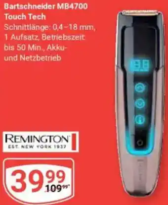 Globus REMINGTON Bartschneider MB4700 Touch Tech Angebot