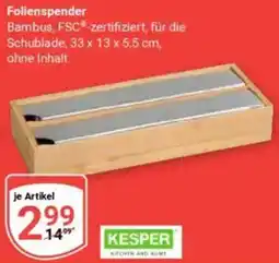 Globus KESPER Folienspender Angebot