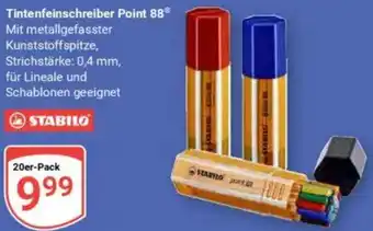 Globus STABILO Tintenfeinschreiber Point 88 Angebot