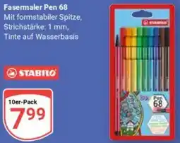 Globus STABILO Fasermaler Pen 68 Angebot