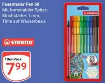 Globus STABILO Fasermaler Pen 68 Angebot