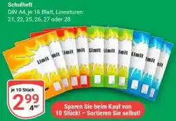 Globus Schulheft Angebot