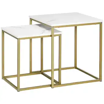 Netto Marken-Discount HOMCOM Couchtisch Set Stahl, Spanplatte Angebot