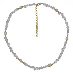 Netto Marken-Discount Steuer Modeschmuck Kette Süßwasserperlkette weiß/pfirsich/goldfarben Angebot