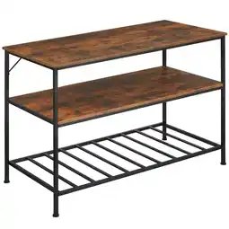 Netto Marken-Discount tectake Küchenregal, Industrial Style, 2 Ablagen und Gitterablage, 120 x 60 x 90,5 cm Angebot