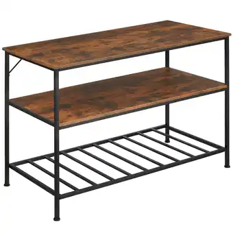 Netto Marken-Discount tectake Küchenregal, Industrial Style, 2 Ablagen und Gitterablage, 120 x 60 x 90,5 cm Angebot