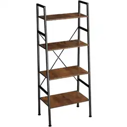 Netto Marken-Discount tectake Leiterregal, Industrial Style, mit 4 Ebenen, inklusive Kippschutz, 57,5 x 35,5 x 139 cm Angebot