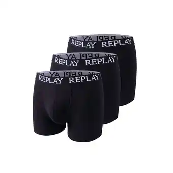 Netto Marken-Discount Replay Trunk BOXER Style 01/C Basic Cuff Logo im 3er Pack Angebot