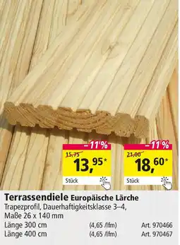 Holz Possling Terrassendiele Europäische Lärche Angebot
