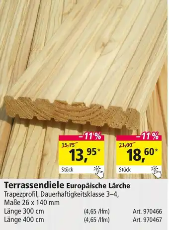 Holz Possling Terrassendiele Europäische Lärche Angebot