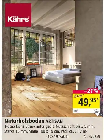Holz Possling Kährs Naturholzboden ARTISAN Angebot
