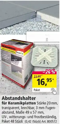 Holz Possling Abstandshalter für Keramikplatten Angebot