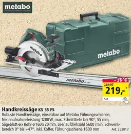 Holz Possling Metabo Handkreissäge KS 55 FS Angebot