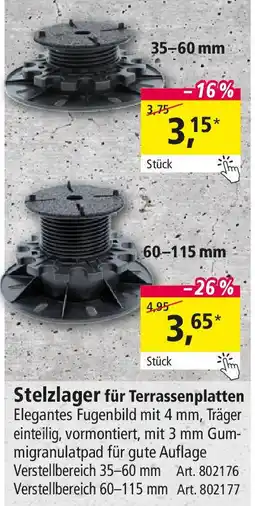 Holz Possling Stelzlager für Terrassenplatten Angebot