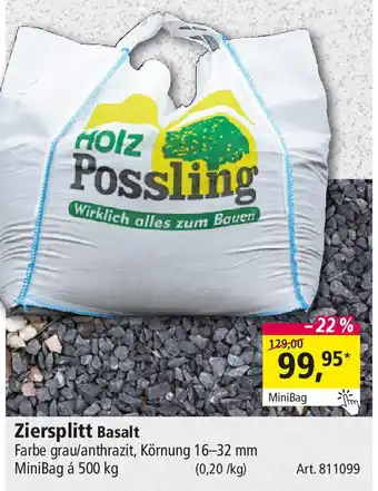 Holz Possling Ziersplitt Basalt Angebot