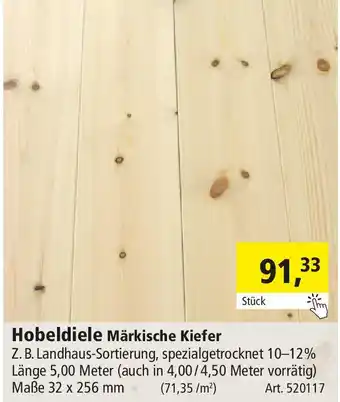 Holz Possling Hobeldiele Märkische Kiefer Angebot