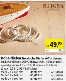 Holz Possling Hobeldielen Nordische Kiefer A-Sortierung Angebot