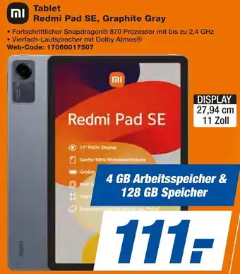 Expert Redmi Tablet Pad SE, Graphite Gray Angebot