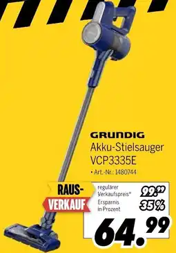 MEDIMAX GRUNDIG Akku-Stielsauger VCP3335E Angebot