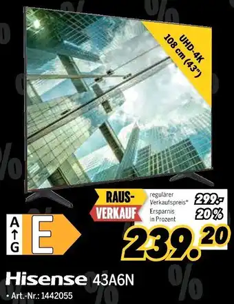MEDIMAX Hisense 43A6N Angebot