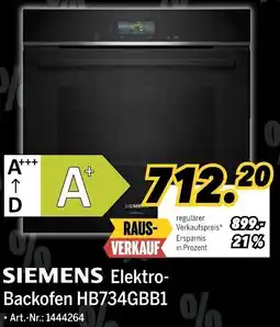 MEDIMAX SIEMENS Elektro Backofen HB734GBB1 Angebot