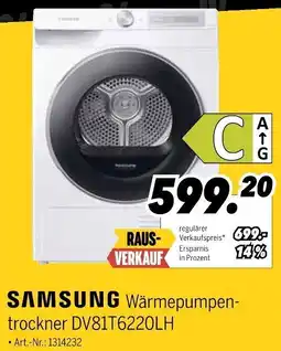 MEDIMAX SAMSUNG Wärmepumpentrockner DV81T6220LH Angebot