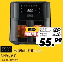 MEDIMAX CASO DESIGN Heißluft-Fritteuse AirFry 6.0 Angebot