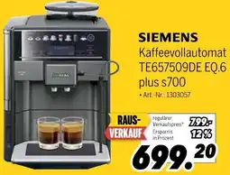 MEDIMAX SIEMENS Kaffeevollautomat TE657509DE EQ.6 plus s700 Angebot