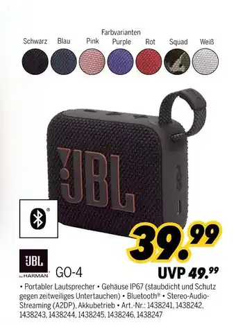 MEDIMAX Jbl go-4 Angebot