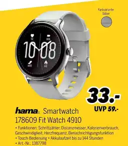 MEDIMAX Hama smartwatch 178609 fit watch 4910 Angebot