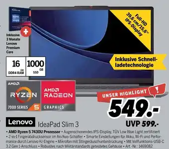 MEDIMAX Lenovo ideapad slim 3 Angebot