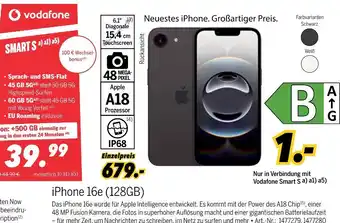 MEDIMAX Apple iphone 16e Angebot