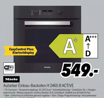MEDIMAX Miele autarker einbau-backofen h 2465 b active Angebot