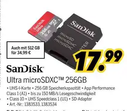 MEDIMAX Sandisk ultra microsdxc 256gb Angebot
