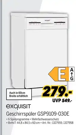 MEDIMAX Exquisit geschirrspüler gsp9109-030e Angebot