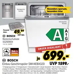 MEDIMAX Bosch einbau-geschirrspüler smv4ebx02d Angebot