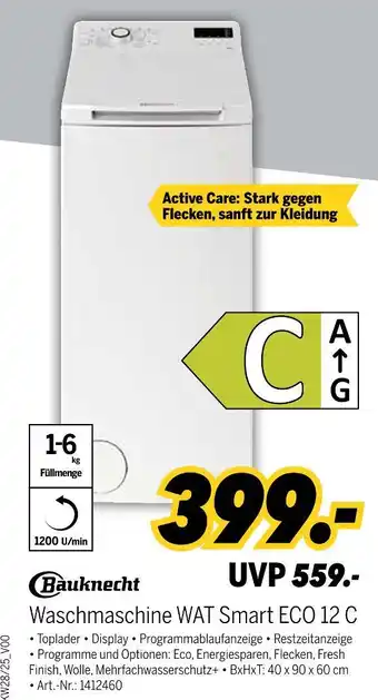 MEDIMAX Bauknecht waschmaschine wat smart eco 12 c Angebot