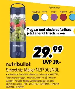 MEDIMAX Nutribullet smoothie-maker nbp 003nbl Angebot